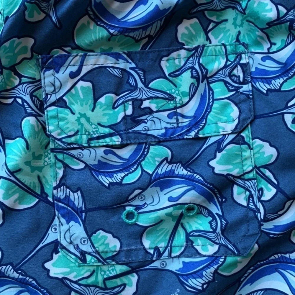 Vineyard Vines Marlin Flowers Chappy Swim Trunks
